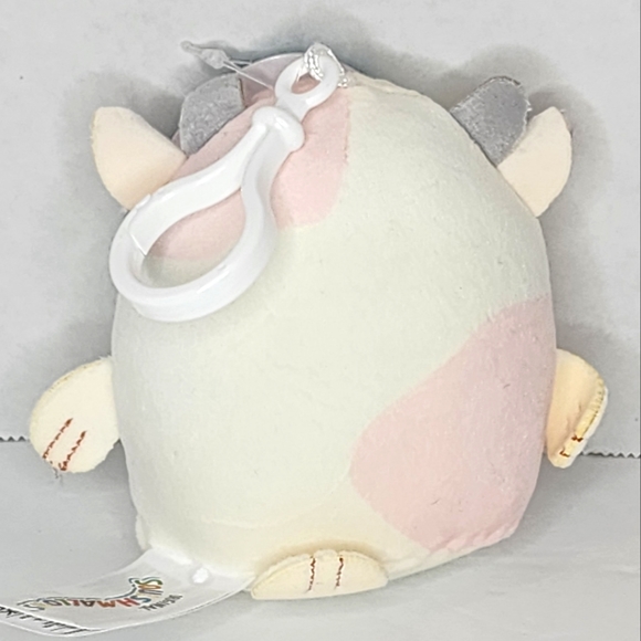 MALIA 🐄 Pink & White Seacow Clip Original Squishmallow by Kelly Toy ☆》NWT《☆ - Picture 5 of 8